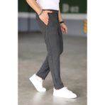Erkek Antrasit Italyan Kesim Slim Fit Kaliteli Esnek Likralı Bilek Boy Kumaş Pantolon - 31