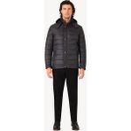 Erkek Antrasit Regular Fit Kapüşonlu Desenli Kaban - 2XL