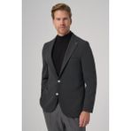 Erkek Antrasit Trend Slim Fit Mono Yaka Ceket