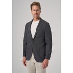 Erkek Antrasit Yünlü Slim Fit Mono Yaka Ceket