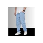Erkek Asit Yıkama Buz Mavi Bol Paça Jean Kot Baggy Pantolon - 38