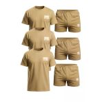 Erkek Askeri Fanila Atlet 3’Lü Set Yarım Kol + Erkek Askeri Boxer Paçalı Don 3’Lü Set
