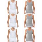 Erkek atlet,% 100 pamuk erkek atlet, ter emen premium fanila atlet, erkek iç giyim, (BEYAZ-GRİ, M)