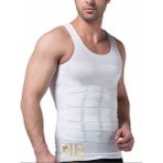 Erkek Atlet Korse Bel Göğüs Göbek Jinekomasti Toparlayıcı Sıkılaştırıcı Dik Duruşa cı Korse Atlet - Beyaz - 2XL