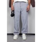 Erkek Ayarlanabilir Paça Lastikli Basic Baggy Fit Eşofman Gri
