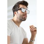 Erkek Aynalı Yekpare Cam UV400 Güneş Gözlüğü 23020 C2 Yk - Siyah