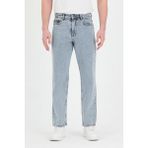 Erkek Baggy Fit Kot Pantolon Kar Yıkama - 32 - Kar Melanj
