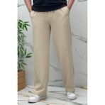Erkek Baggy Geniş Kesim Pantolon Double Kumaş Yazlık - Bej - 3XL