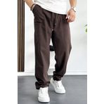 Erkek Baggy Kalıp Pantolon Kahverengi Edw130