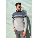 Erkek Balıkçı Yaka Kazak 125 - İndigo - S - M