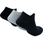 Erkek Bambu Patik Çorap, Burun Dikişsiz, 3'lü Paket (Beden 41-46), Sneaker Model - Antrasit - Siyah - 41 - 46