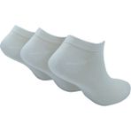 Erkek Bambu Patik Çorap, Burun Dikişsiz, 3'lü Paket (Beden 41-46), Sneaker Model - Beyaz - 41 - 46