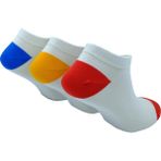 Erkek Bambu Patik Çorap, Burun Dikişsiz, 3'lü Paket (Beden 41-46), Sneaker Model - Mavi - Beyaz - 41 - 46