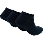 Erkek Bambu Patik Çorap, Burun Dikişsiz, 3'lü Paket (Beden 41-46), Sneaker Model - Siyah - 41 - 46