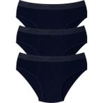 Erkek Bambu Slip Külot Düz Lacivert 3'lü Paket - 2XL