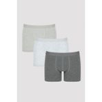Erkek Basic Gri 3'lü Boxer - 2XL - Renkli