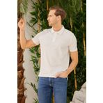 Erkek Basic Polo Yaka Tişört (Regular Fit) Beyaz