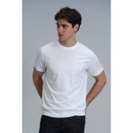 Erkek Basic T-Shirt, Erkek Sade TIŞÖRT/%100 Pamuk Regular - Beyaz - 2XL