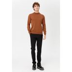 Erkek Basic Yarım Balıkçı Ince Triko Kazak K.taba - 2XL