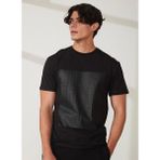 Erkek Baskılı Bisiklet Yaka T-shirt - Siyah M