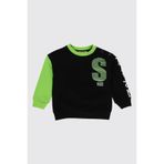 Erkek Bebek Baskılı Siyah Sweatshirt 0-6 Ay (56-62 cm)