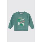 Erkek Bebek Baskılı Yeşil Sweatshirt 12-18 Ay (80-86 cm)