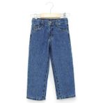 Erkek Bebek Beli Ayarlanabilir Düz Paça Jean Cepli Kot Pantolon - Ekru - 1 - 2 Yaş