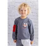 Erkek Bebek Cep Detaylı Sweatshirt - Antrasit Melanj - 3 Yaş