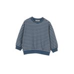 Erkek Bebek Çizgi Desenli Yumuşak Dokulu Petrol Sweatshirt 5 Yaş (110 cm)