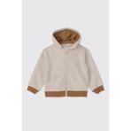 Erkek Bebek Fermuarlı Bej-Melanj Sweatshirt 3 Yaş (98 cm)