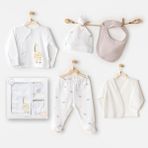 Erkek Bebek Hastane Çikişi 5 Pcs Newborn Set Little King Ac25800