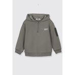 Erkek Bebek Kapüşonlu Antrasit Sweatshirt 6-12 Ay (68-74 cm)