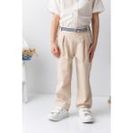 Erkek Bebek Kemerli Gabardin Pantolon - Taş Rengi - 9 - 12 Ay