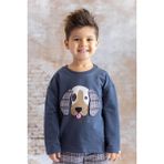 Erkek Bebek Kulak Detaylı Sweatshirt - Antrasit - 3 Yaş