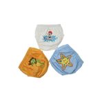 Erkek Bebek Mavi Desenli Alıştırma Külot 3lü, Renkli, 3 Yaş