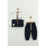 Erkek Bebek Mont ve Jogger Pantolon 3'lü Takım (9-12-18 Ay) - Lacivert