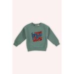 Erkek Bebek Nakışlı Yeşil Sweatshirt 6-12 Ay (68-74 cm)
