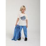 Erkek Bebek Pamuklu Dinozor Baskılı Tshirt - Ekru - 3 - 4 Yaş