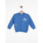 Erkek Bebek Pamuklu Orta Kalınlık Sweatshirt - Saks - 1 Yaş