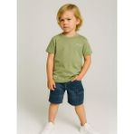 Erkek Bebek Pamuklu Sırtı Baskılı Skate T-Shirt - Yeşil - 3 - 4 Yaş