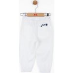 Erkek Bebek Pamuklu Yunus Pantolon - Beyaz - 9 - 12 Ay