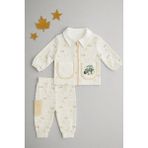 Erkek Bebek Pijama Takımı - 0 - 3 Ay - Beyaz