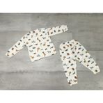 Erkek Bebek Pijama Takımı - Beyaz - 3 - 6 Ay
