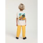 Erkek Bebek Road Trip Yazılı Pamuklu T-Shirt - Ekru - 2 - 3 Yaş