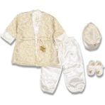 Erkek Bebek Şehzade Mevlüt Kıyafeti - 0 - 3 Ay - Sarı