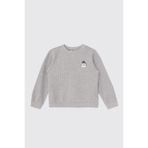 Erkek Bebek Yakası Düğmeli Gri-Melanj Sweatshirt 0-6 Ay (56-62 cm)