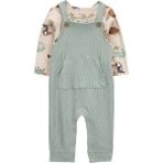 Erkek Bebek Yeşil Salopet Set - 6 Ay
