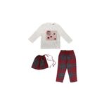 Erkek Bebek Yılbaşı Temalı Kırmızı Pijama Takımı 12-18 AY (80-86 cm)