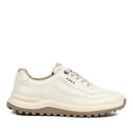Erkek Bej Kalın Tabanlı Deri Sneaker