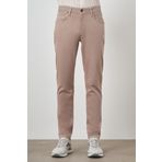 Erkek Bej Pamuk 5 Cep Slim Fit Jean Kot Pantolon